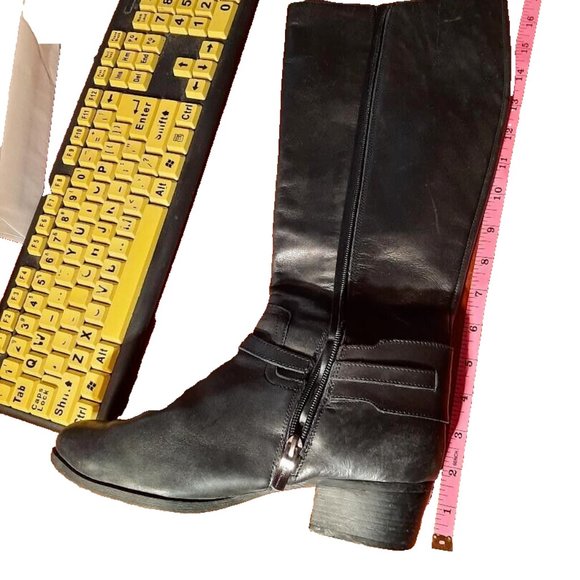 BCBG Black Tall Riding Boots Joseff Size 7.5 PreLoved - Picture 4 of 7